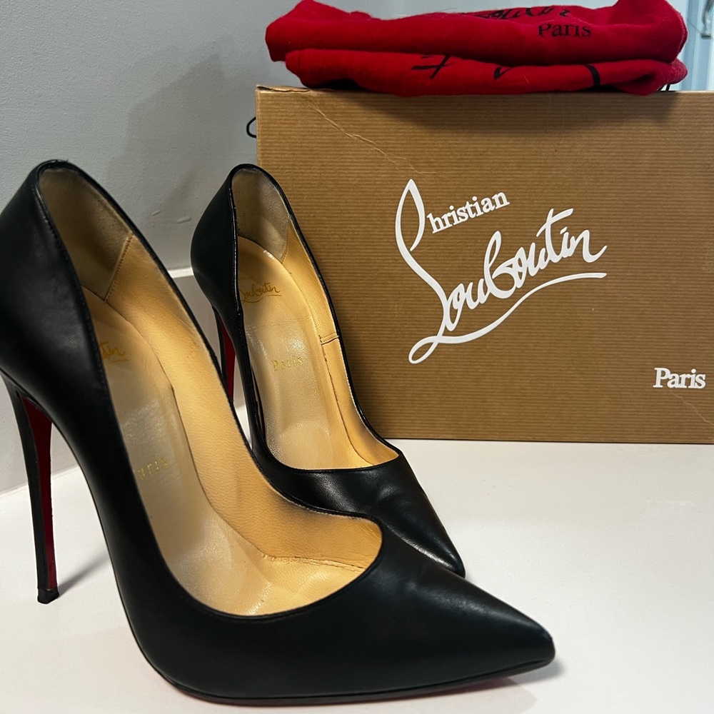 Christian Louboutin So Kate 120 Black Leather 37